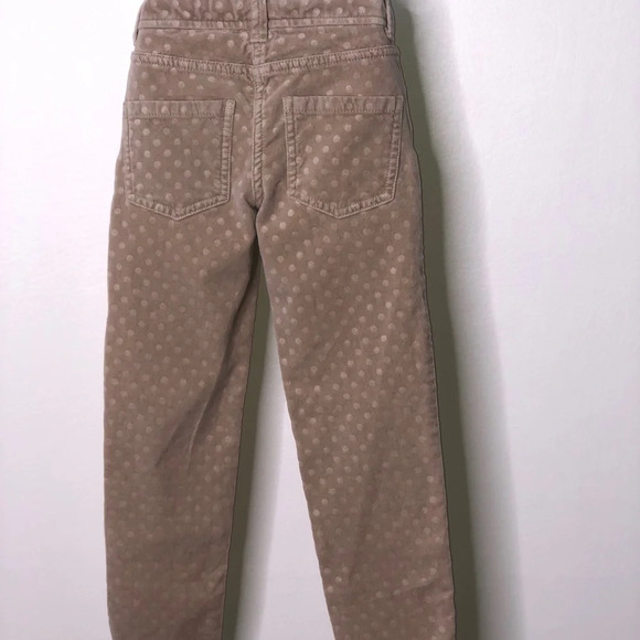 Crewcuts girls Beige brush velvet polka dot pants - Picture 2 of 3